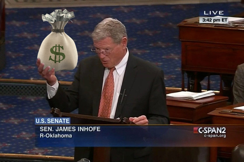 snowball-james-inhofe-bag-o-money